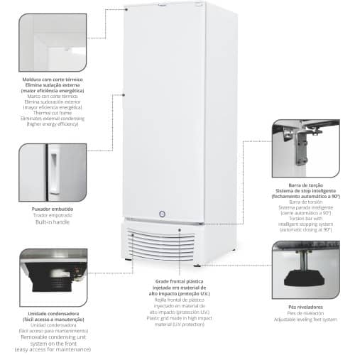 Freezer Tripla Ação Conservador, Refrigerador e Freezer Fricon Porta cega