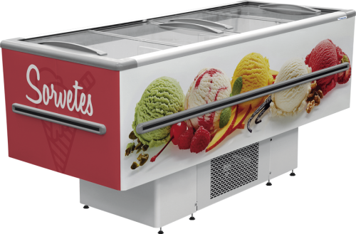 ICED-568-V- Ilha Para sorvetes freezer ICED 568 Litros - Fricon