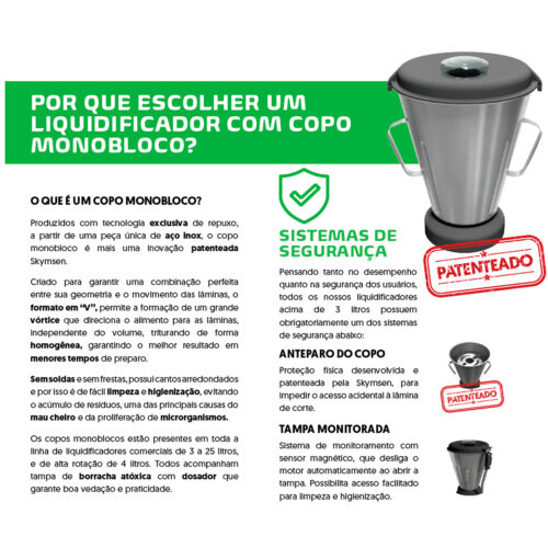 Liquidificador basculante comercial inox