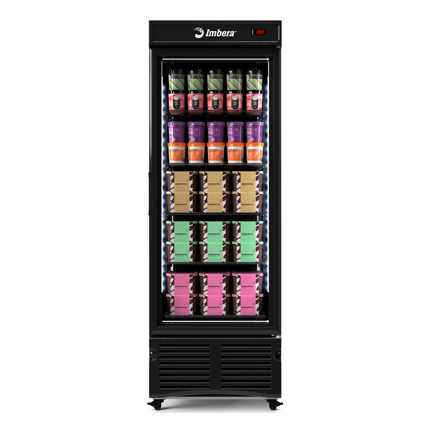 Imbera Freezer Vertical para Sorvetes- full black